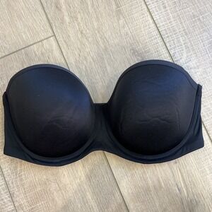 Thirdlove Bra 36D 24/7 Classic Strapless Black lightly padded Bra